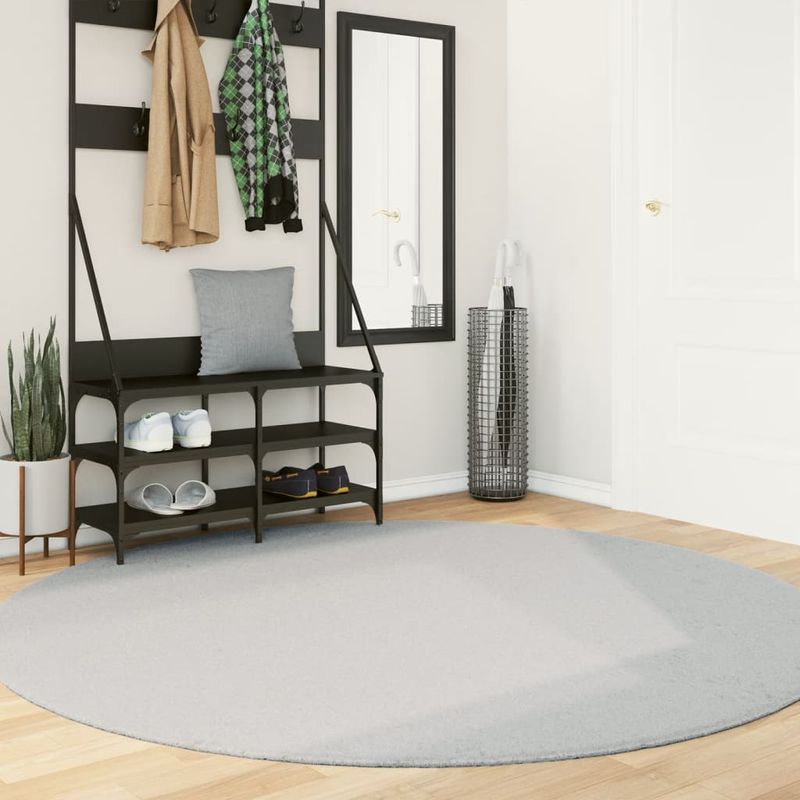 Casa si Gradina - Textile si covoare - Covoare - Covoare casa - Covor HUARTE, fir scurt, moale si lavabil, gri, Ø 200 cm - Infinity.ro