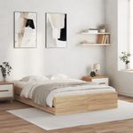 Casa si Gradina - Mobilier - Paturi si accesorii - Paturi - Cadru de pat cu sertare stejar sonoma 120x200 cm lemn prelucrat - Infinity.ro