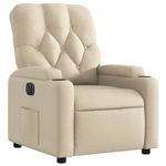 Casa si Gradina - Mobilier - Scaune si fotolii - Fotolii - Fotoliu rabatabil electric, crem, material textil - Infinity.ro