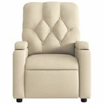 Casa si Gradina - Mobilier - Scaune si fotolii - Fotolii - Fotoliu rabatabil electric, crem, material textil - Infinity.ro