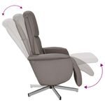Ingrijire personala si Cosmetice - Sanatate si wellness - Articole wellness - Fotolii de masaj - Fotoliu masaj rabatabil cu suport picioare, gri taupe, textil - Infinity.ro