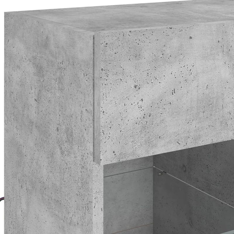 Casa si Gradina - Mobilier - Comode si corpuri - Comode - Comoda TV de perete cu lumini LED, gri beton, 58,5x30x60,5 cm - Infinity.ro