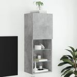 Casa si Gradina - Mobilier - Comode si corpuri - Comode - Comoda TV cu lumini LED, gri beton, 40,5x30x102 cm - Infinity.ro