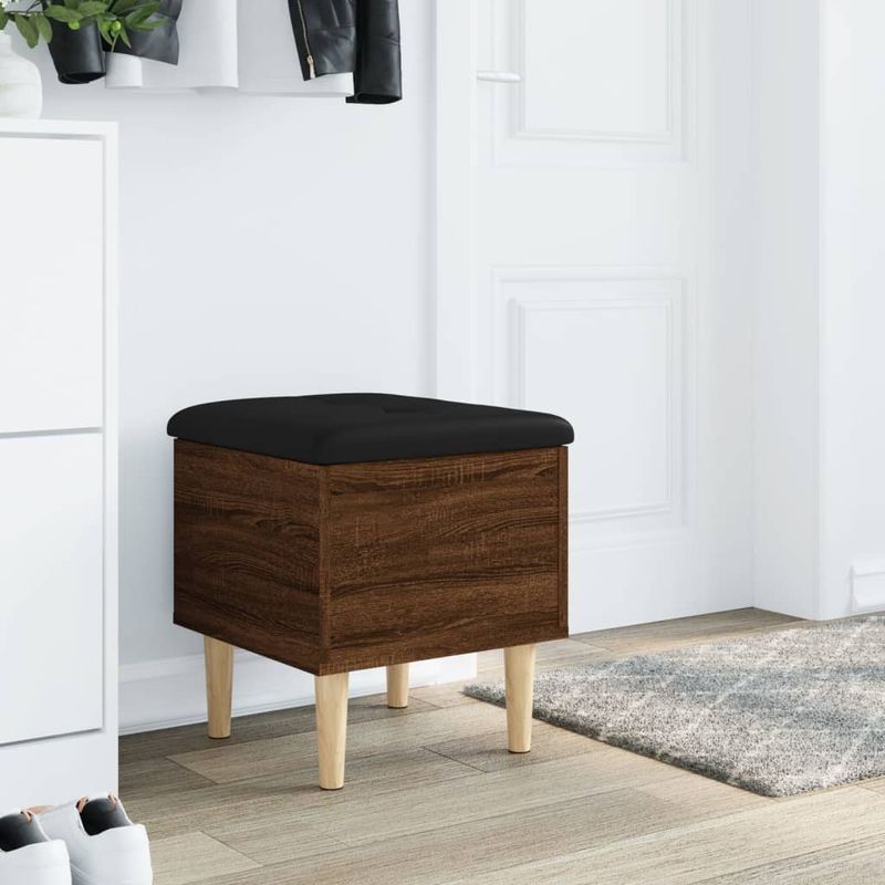 Casa si Gradina - Mobilier - Canapele si coltare - Banchete - Banca de depozitare, stejar maro, 42x42x46 cm, lemn prelucrat - Infinity.ro
