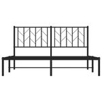 Casa si Gradina - Mobilier - Paturi si accesorii - Paturi - Cadru de pat metalic cu tablie, negru, 150x200 cm - Infinity.ro