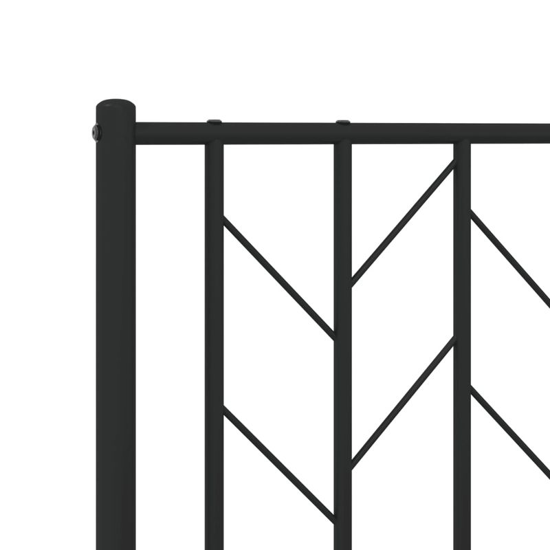 Casa si Gradina - Mobilier - Paturi si accesorii - Paturi - Cadru de pat metalic cu tablie, negru, 150x200 cm - Infinity.ro