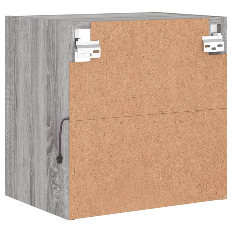 Casa si Gradina - Mobilier - Comode si corpuri - Comode - Noptiere cu lumini LED montate pe perete, 2 buc.,stejar fumuriu - Infinity.ro