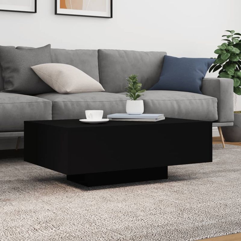 Casa si Gradina - Mobilier - Mese si birouri - Masute de cafea - Masuta de cafea cu lumini LED, negru, 85x55x31 cm - Infinity.ro
