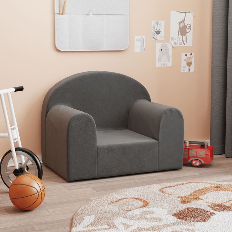Casa si Gradina - Mobilier - Mobilier copii - Mobilier camera copiilor - Canapea pentru copii, antracit, plus moale - Infinity.ro