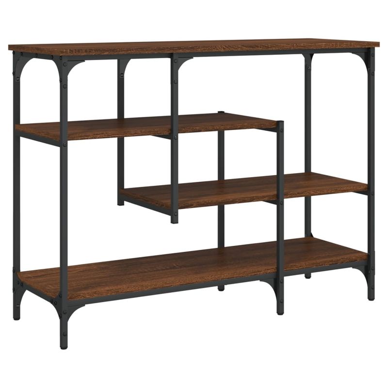 Casa si Gradina - Mobilier - Comode si corpuri - Console - Masuta consola cu rafturi, stejar maro, 100x35x75 cm - Infinity.ro
