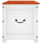Casa si Gradina - Mobilier - Organizare si depozitare - Cufere si lazi - Cufar de depozitare cu capac, maro și alb, lemn masiv de acacia, mărime 150x55x57 cm - Infinity.ro