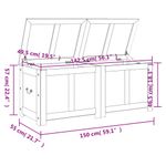 Casa si Gradina - Mobilier - Organizare si depozitare - Cufere si lazi - Cufar de depozitare cu capac, maro și alb, lemn masiv de acacia, mărime 150x55x57 cm - Infinity.ro