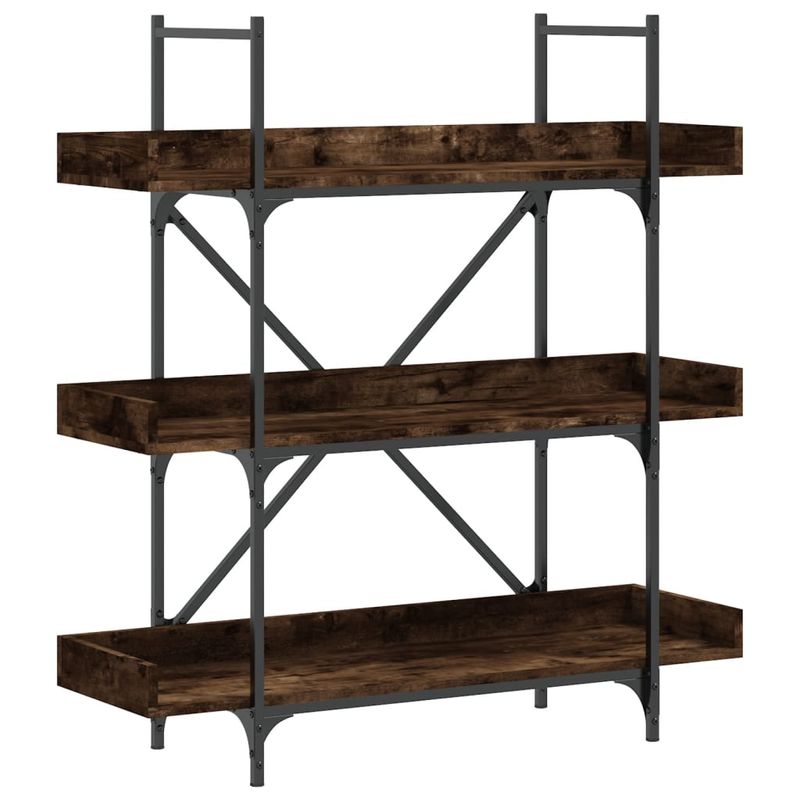 Casa si Gradina - Mobilier - Biblioteci si rafturi - Biblioteci - Biblioteca 3 niveluri, stejar fumuriu, 100x33x108,5 cm, lemn - Infinity.ro