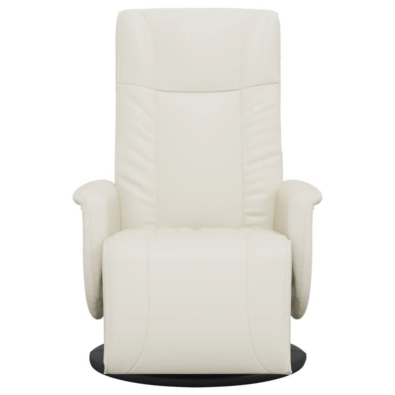 Casa si Gradina - Mobilier - Scaune si fotolii - Fotolii - Fotoliu rabatabil cu suport de picioare, crem, piele ecologica - Infinity.ro