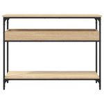 Casa si Gradina - Mobilier - Comode si corpuri - Console - Masuta consola cu raft stejar sonoma 100x29x75cm lemn prelucrat - Infinity.ro