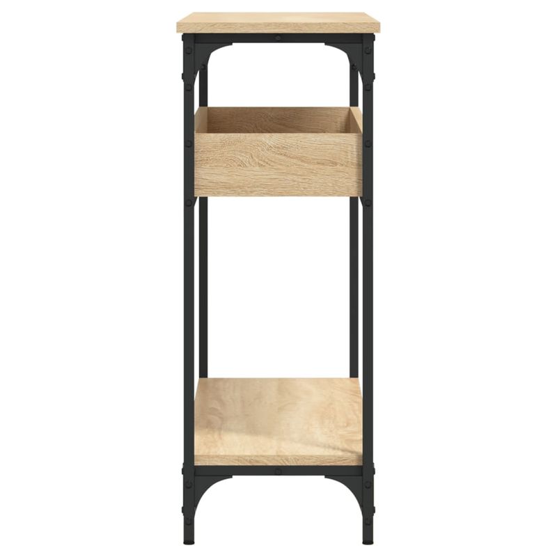 Casa si Gradina - Mobilier - Comode si corpuri - Console - Masuta consola cu raft stejar sonoma 100x29x75cm lemn prelucrat - Infinity.ro
