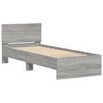 Casa si Gradina - Mobilier - Paturi si accesorii - Paturi - Cadru de pat cu tablie, gri sonoma, 90x190 cm, lemn prelucrat - Infinity.ro