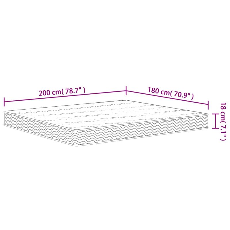 Casa si Gradina - Mobilier - Saltele si somiere - Saltele - Saltea cu arcuri bonnell, fermitate medie, 180x200 cm - Infinity.ro