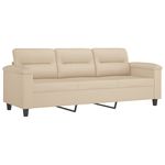 Casa si Gradina - Mobilier - Canapele si coltare - Canapele - Canapea cu 3 locuri, crem, 180 cm, tesatura microfibra - Infinity.ro