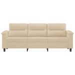 Casa si Gradina - Mobilier - Canapele si coltare - Canapele - Canapea cu 3 locuri, crem, 180 cm, tesatura microfibra - Infinity.ro