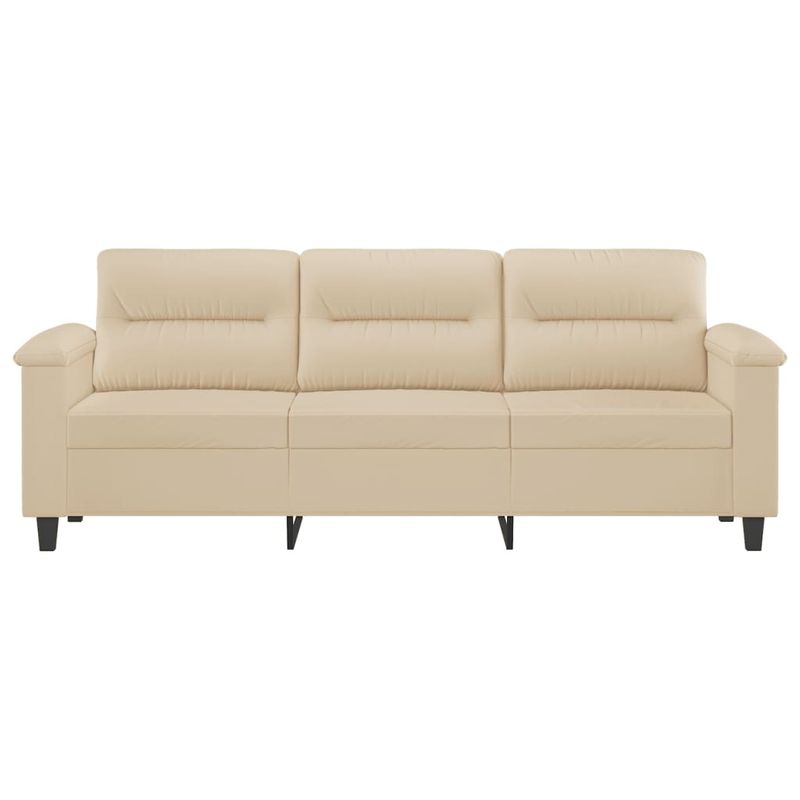 Casa si Gradina - Mobilier - Canapele si coltare - Canapele - Canapea cu 3 locuri, crem, 180 cm, tesatura microfibra - Infinity.ro