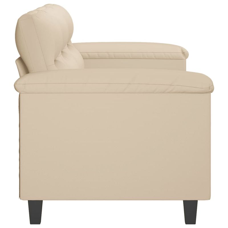 Casa si Gradina - Mobilier - Canapele si coltare - Canapele - Canapea cu 3 locuri, crem, 180 cm, tesatura microfibra - Infinity.ro
