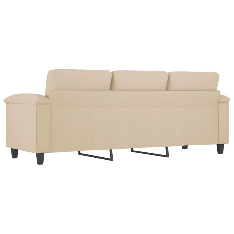 Casa si Gradina - Mobilier - Canapele si coltare - Canapele - Canapea cu 3 locuri, crem, 180 cm, tesatura microfibra - Infinity.ro