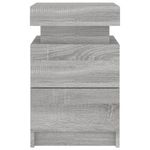 Casa si Gradina - Mobilier - Comode si corpuri - Noptiere - Noptiere cu lumini LED, 2 buc., gri sonoma, 35x39x55 cm - Infinity.ro