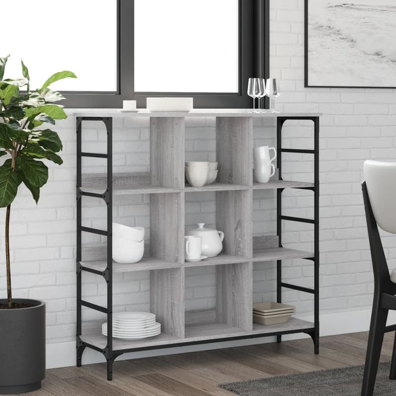 Casa si Gradina - Mobilier - Comode si corpuri - Comode - Servanta, gri sonoma, 102x32x103,5 cm, lemn prelucrat - Infinity.ro