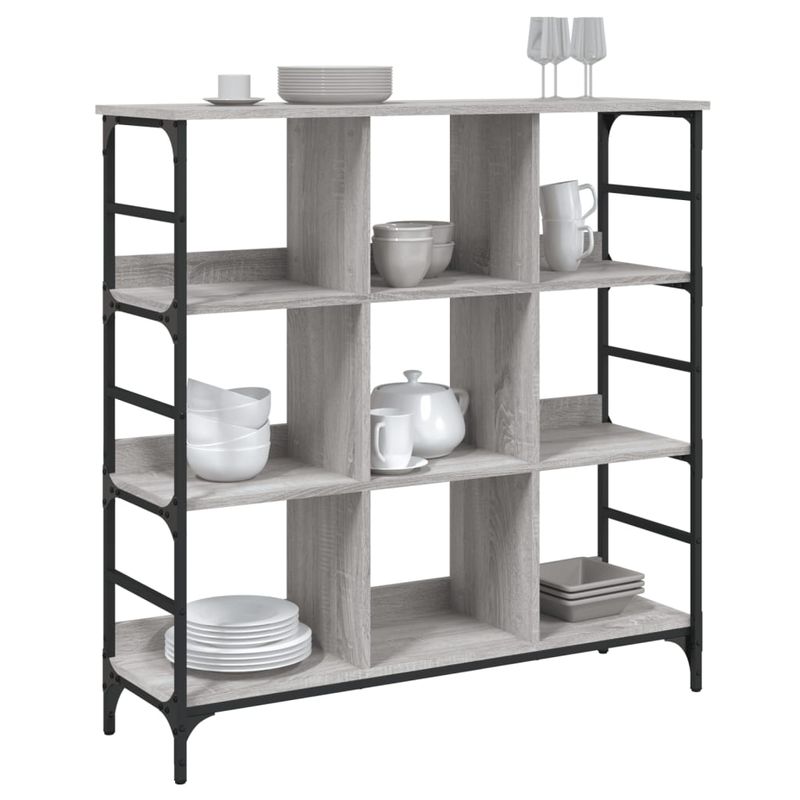 Casa si Gradina - Mobilier - Comode si corpuri - Comode - Servanta, gri sonoma, 102x32x103,5 cm, lemn prelucrat - Infinity.ro