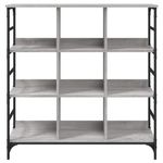Casa si Gradina - Mobilier - Comode si corpuri - Comode - Servanta, gri sonoma, 102x32x103,5 cm, lemn prelucrat - Infinity.ro