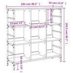 Casa si Gradina - Mobilier - Comode si corpuri - Comode - Servanta, gri sonoma, 102x32x103,5 cm, lemn prelucrat - Infinity.ro