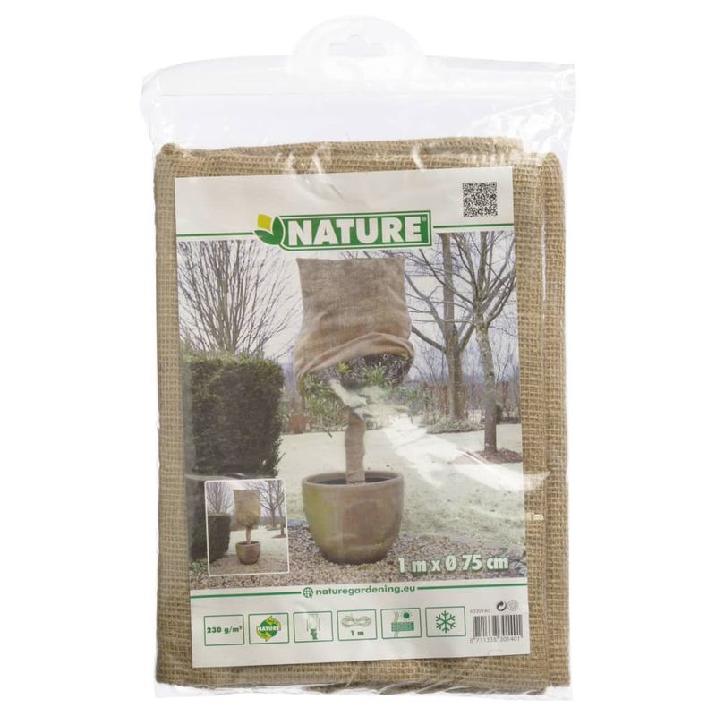 Casa si Gradina - Gradinarit si plante - Unelte gradinarit - Accesorii pentru unelte gradinarit - Nature Husa anti-inghet, natural, 0,75x1 m, 230 g/m², iuta - Infinity.ro