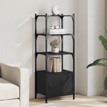 Casa si Gradina - Mobilier - Biblioteci si rafturi - Biblioteci - Biblioteca cu 3 niveluri, negru, 41x30x109,5 cm, lemn prelucrat - Infinity.ro