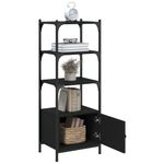 Casa si Gradina - Mobilier - Biblioteci si rafturi - Biblioteci - Biblioteca cu 3 niveluri, negru, 41x30x109,5 cm, lemn prelucrat - Infinity.ro