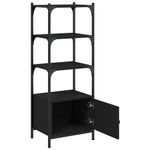 Casa si Gradina - Mobilier - Biblioteci si rafturi - Biblioteci - Biblioteca cu 3 niveluri, negru, 41x30x109,5 cm, lemn prelucrat - Infinity.ro