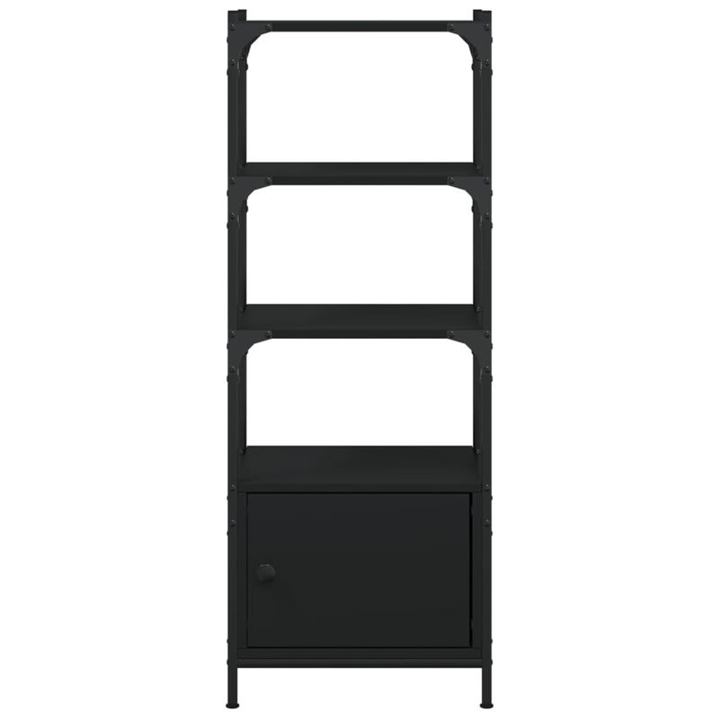 Casa si Gradina - Mobilier - Biblioteci si rafturi - Biblioteci - Biblioteca cu 3 niveluri, negru, 41x30x109,5 cm, lemn prelucrat - Infinity.ro