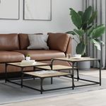 Casa si Gradina - Mobilier - Mese si birouri - Masute de cafea - Masuta de cafea, stejar sonoma, 107x107x40 cm, lemn prelucrat - Infinity.ro