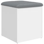 Casa si Gradina - Mobilier - Canapele si coltare - Banchete - Banca de depozitare, alb, 42x42x45 cm, lemn prelucrat - Infinity.ro