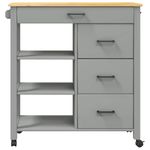 Casa si Gradina - Bucatarie si vesela - Ustensile bucatarie - Cosuri servire - Carucior de bucatarie „MONZA”, 84x40x90 cm, lemn masiv de pin - Infinity.ro