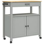 Casa si Gradina - Bucatarie si vesela - Ustensile bucatarie - Cosuri servire - Carucior de bucatarie „MONZA”, 84x40x90 cm, lemn masiv de pin - Infinity.ro