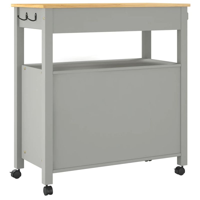 Casa si Gradina - Bucatarie si vesela - Ustensile bucatarie - Cosuri servire - Carucior de bucatarie „MONZA”, 84x40x90 cm, lemn masiv de pin - Infinity.ro