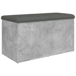 Casa si Gradina - Mobilier - Canapele si coltare - Banchete - Banca de depozitare, gri beton, 82x42x45 cm, lemn prelucrat - Infinity.ro