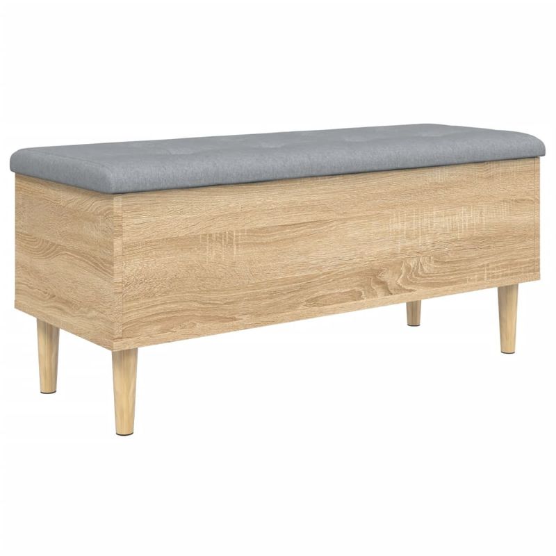 Casa si Gradina - Mobilier - Canapele si coltare - Banchete - Banca de depozitare stejar sonoma, 102x42x46 cm, lemn prelucrat - Infinity.ro