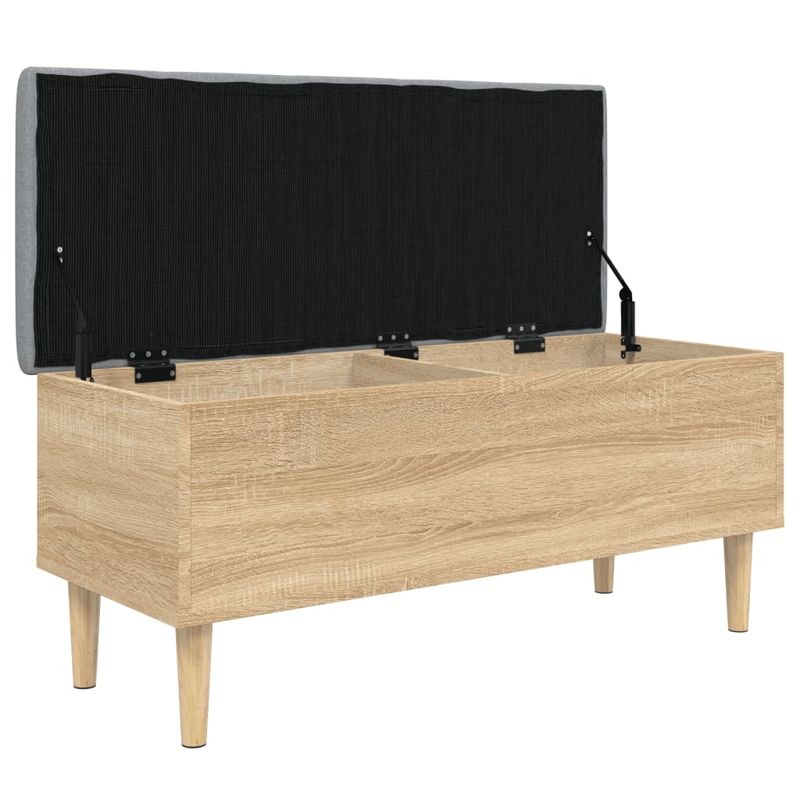 Casa si Gradina - Mobilier - Canapele si coltare - Banchete - Banca de depozitare stejar sonoma, 102x42x46 cm, lemn prelucrat - Infinity.ro