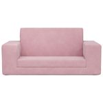 Casa si Gradina - Mobilier - Mobilier copii - Mobilier camera copiilor - Canapea extensibila pentru copii cu 2 locuri, roz, plus moale - Infinity.ro