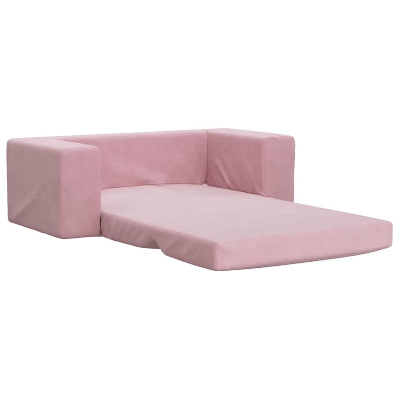 Casa si Gradina - Mobilier - Mobilier copii - Mobilier camera copiilor - Canapea extensibila pentru copii cu 2 locuri, roz, plus moale - Infinity.ro