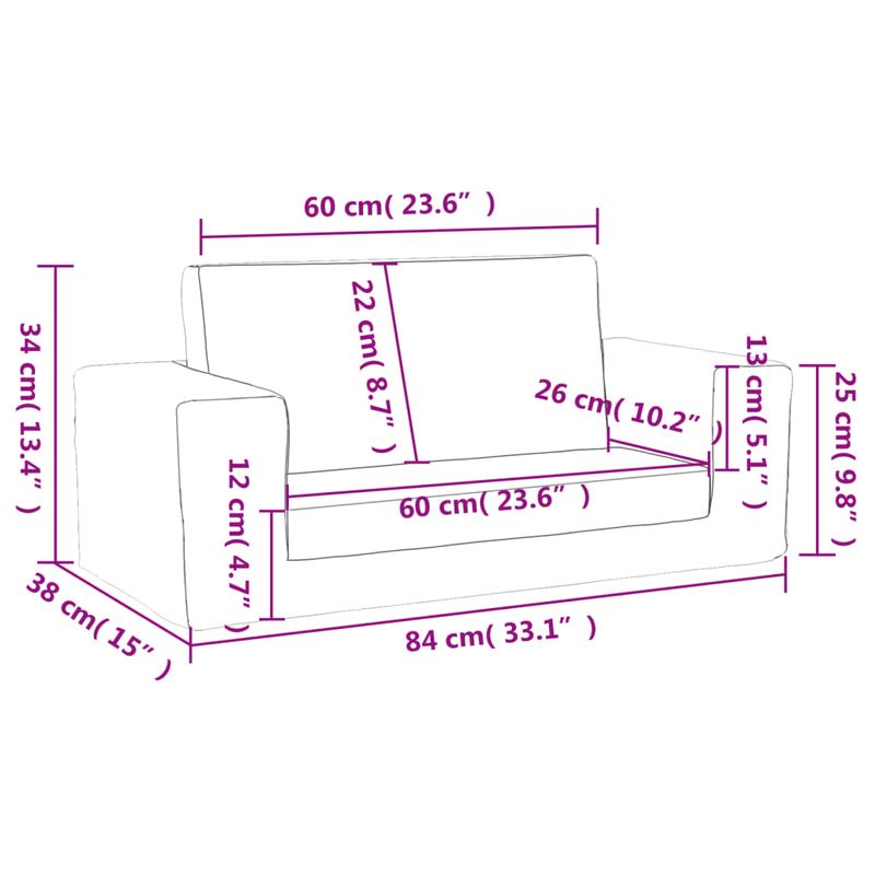 Casa si Gradina - Mobilier - Mobilier copii - Mobilier camera copiilor - Canapea extensibila pentru copii cu 2 locuri, roz, plus moale - Infinity.ro