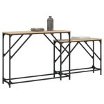 Casa si Gradina - Mobilier - Mese si birouri - Mese living - Mese console suprapuse, 2 buc, stejar sonoma, lemn prelucrat - Infinity.ro