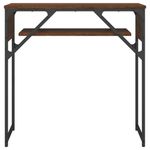 Casa si Gradina - Mobilier - Comode si corpuri - Console - Masuta consola cu raft stejar maro 75x30x75 cm lemn prelucrat - Infinity.ro